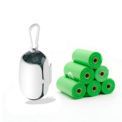 Poop Bag Holder And Dispenser With Leash